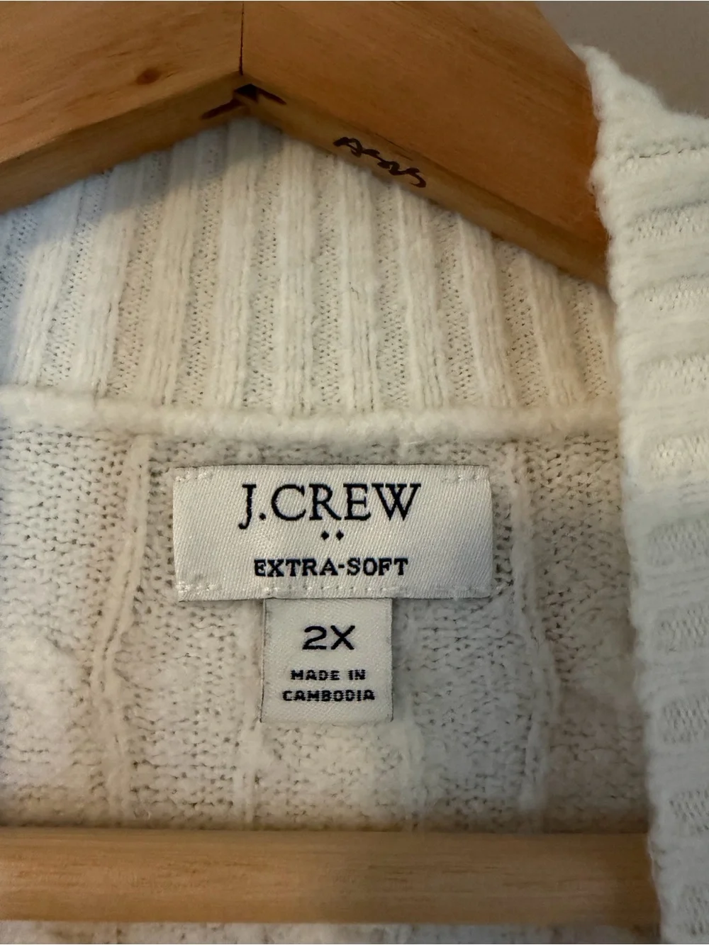 J. Crew Cream Cable Turtleneck Sweater